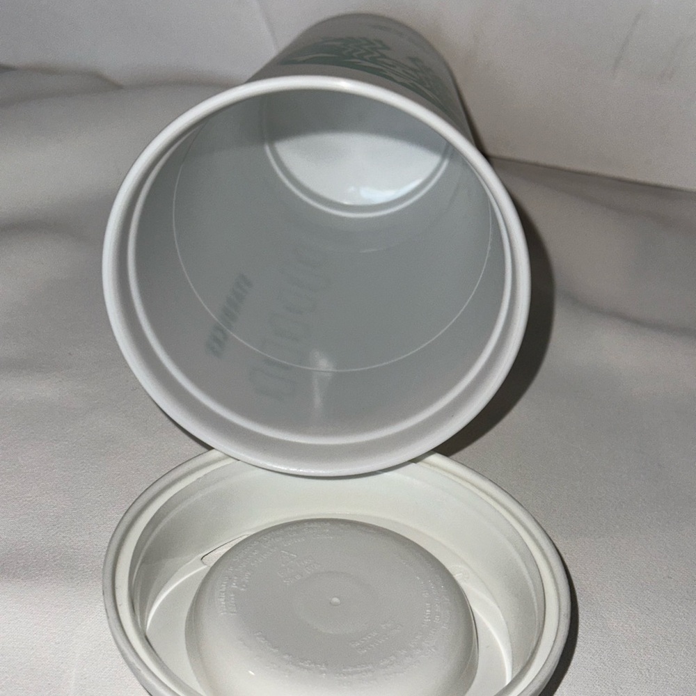 Starbucks Eco-Friendly White Cup with Green Logo - Picture 2 of 3